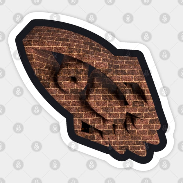 To the Moon - 3D - Brick Sticker by 3DMe